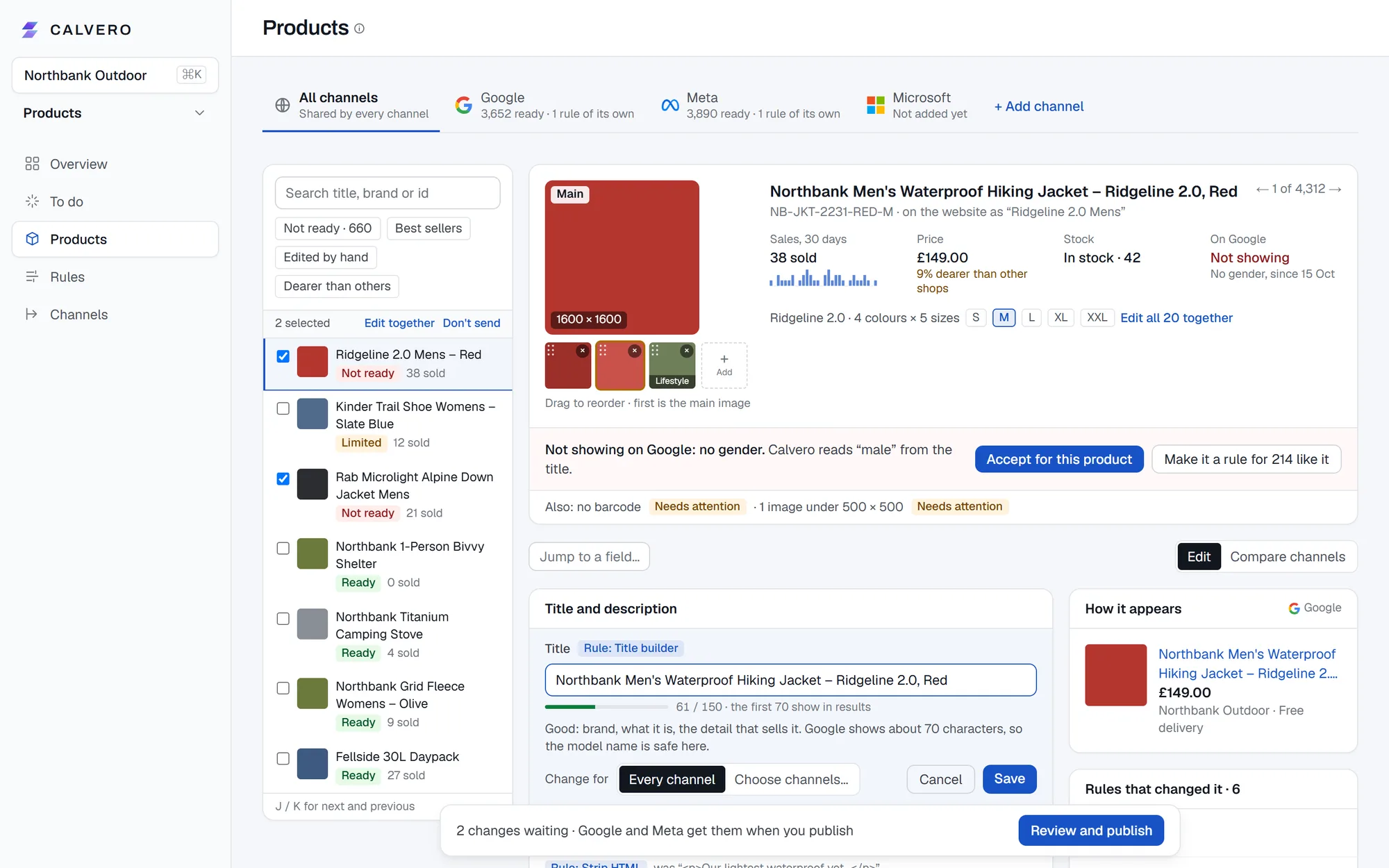 Products: catalogue performance and feed issues